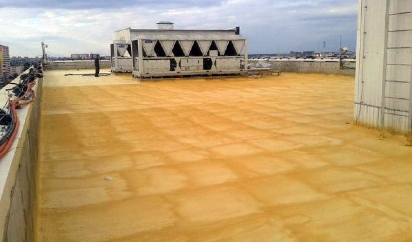 Утепление ППУ плоской крыши-кровли 